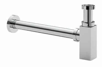 Wiesbaden "Rombo-Star" design bekersifon vierkant Chroom