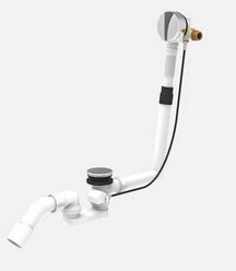 Wiesbaden "Cure" badplugoverloop met waste en badvulfunctie Chroom