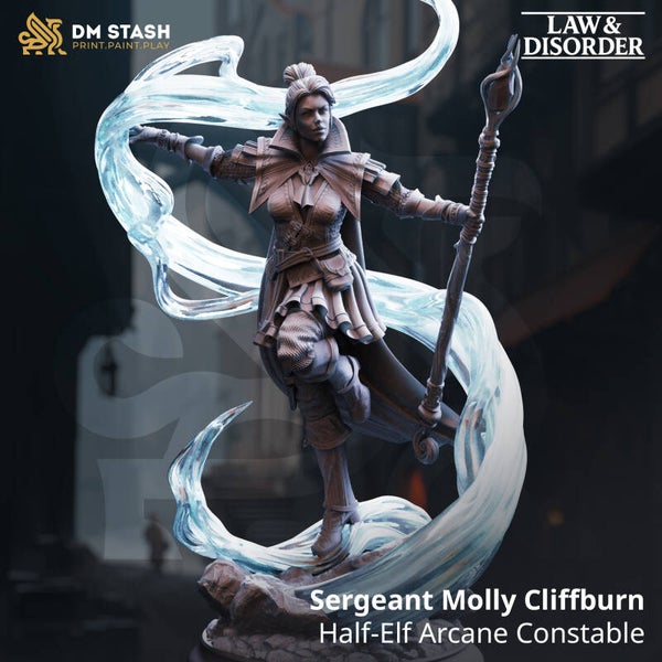 Sergeant Molly Cliffburn - Half-Elf Arcane Constable