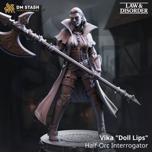 Vika "Doll Lips" Half-Orc Interrogator