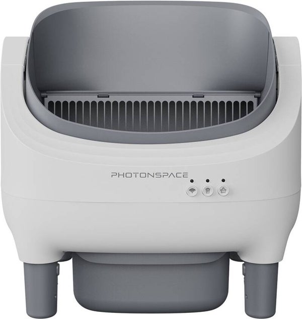 Tweede hande Photonspace Zelfreinigende Kattenbak -Open Top Automatische Kattenbak - Electrische Kattenbak - Incl. App-Met Kattenbakmat en 3 rollen opvangzakjes