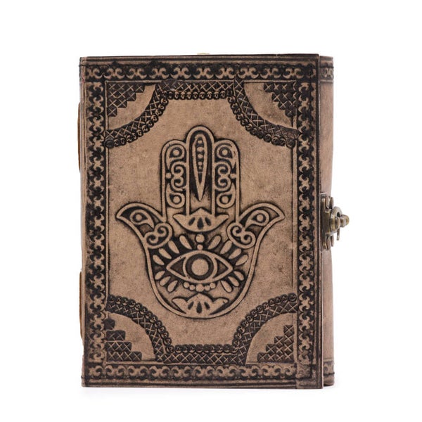 Hamsa - Esoteric Notebook - Antique Grey - 200 pages Stich Edge- 17.5x12.5x3cm [LBN-54]