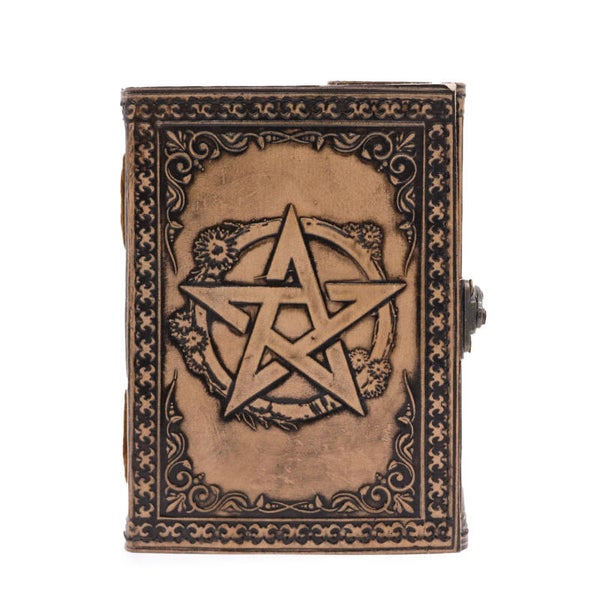 Pentacle - Esoteric Notebook - Antique Grey - 200 pages Stitch Edge- 17.5x12.5x3cm [LBN-56]