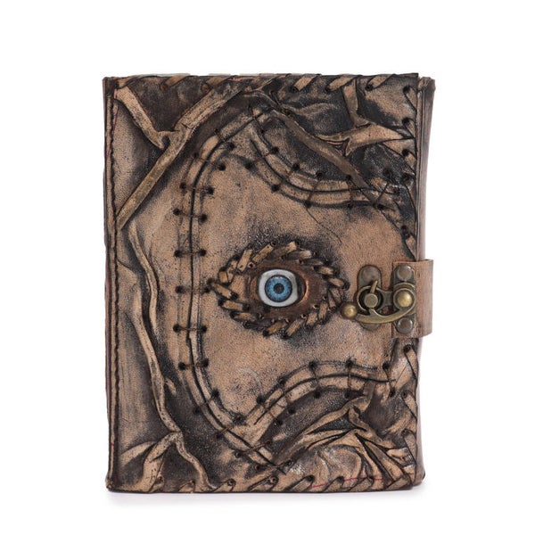 Brown Tan Book - Evil Eye Decor - 160 Deckle Edges Pages - 17x12.5cm [LBN-42]