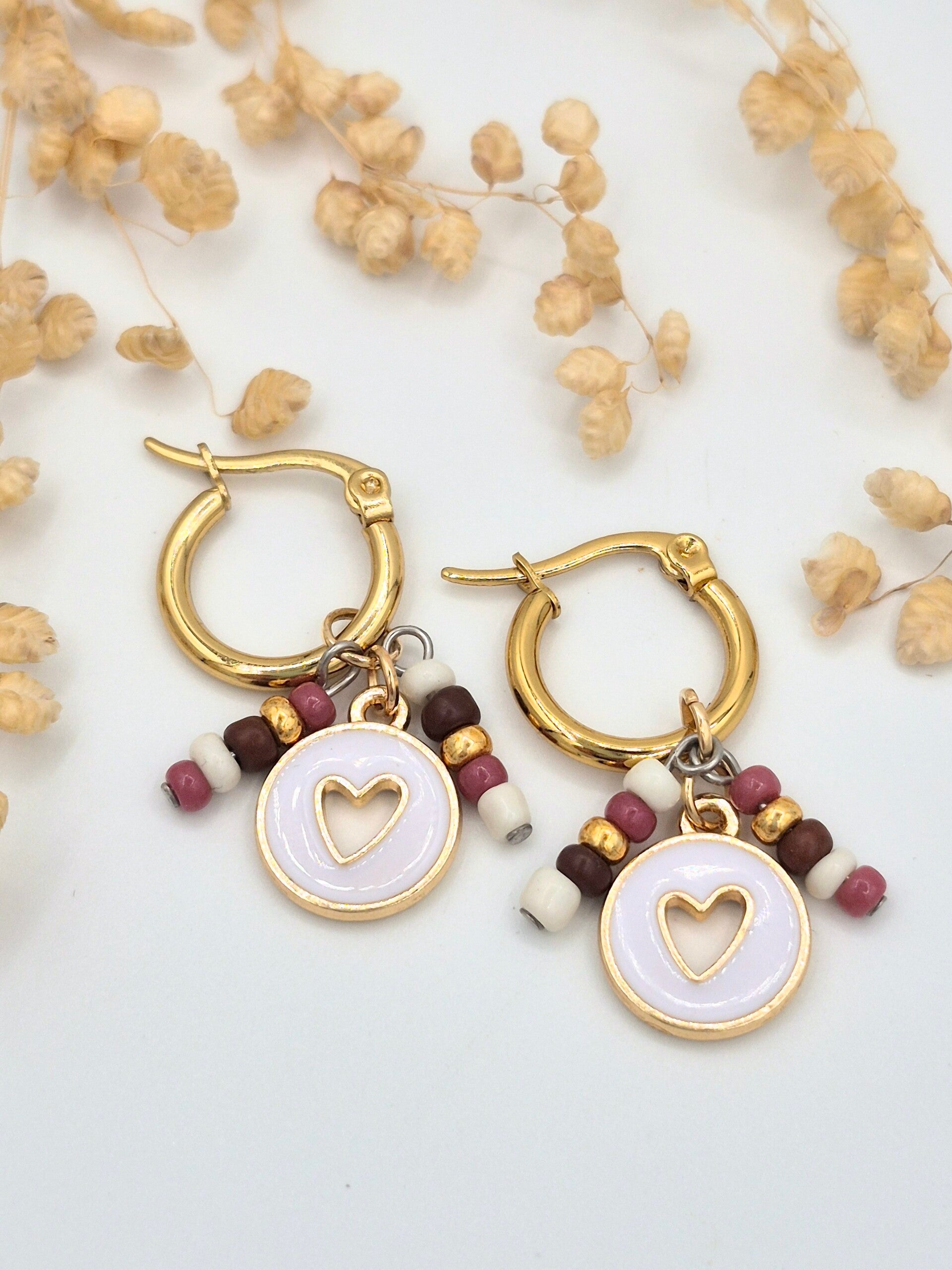 Oorringetjes met bedels | Hartje