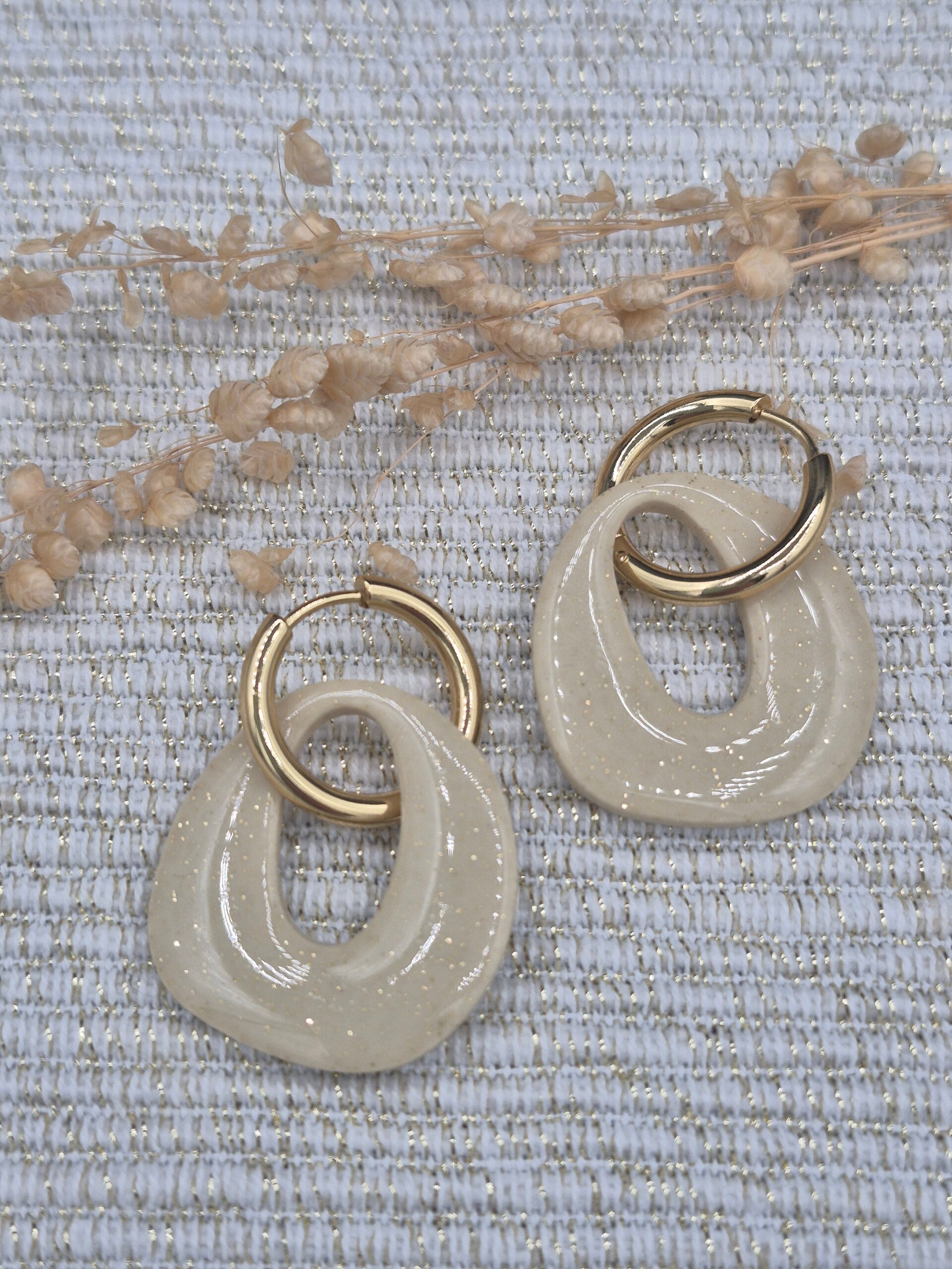 Marijn | Beige glitter