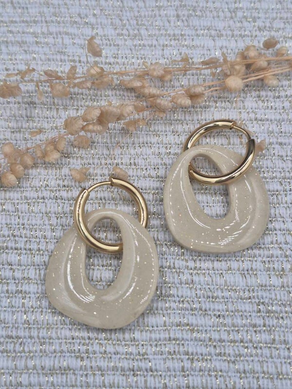 Marijn | Beige glitter