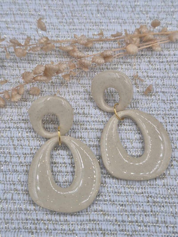 Marijn | Beige glitter