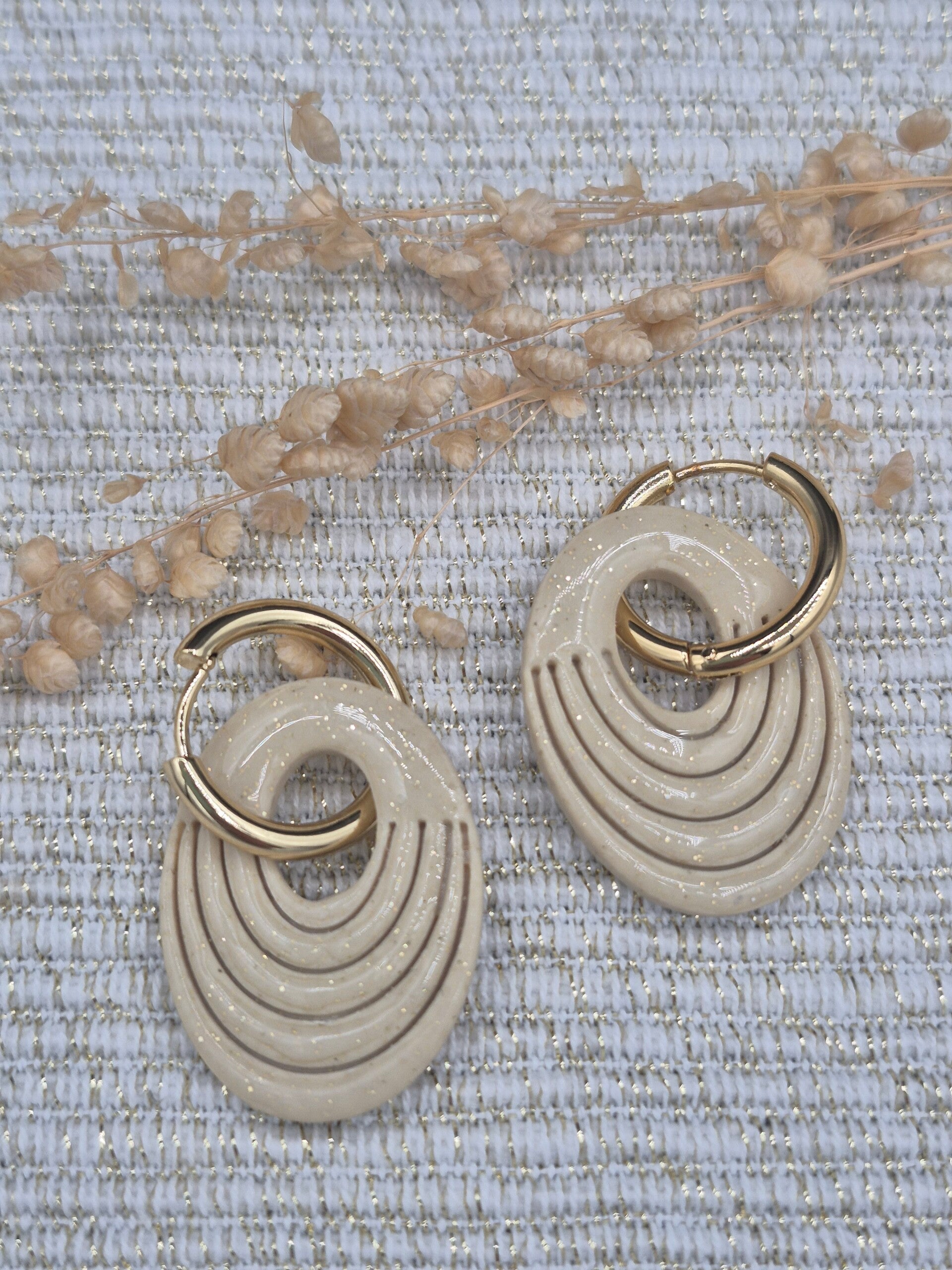 Ezra | Beige glitter