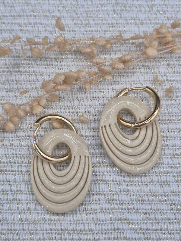 Ezra | Beige glitter