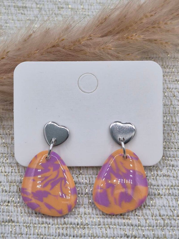 Puck | Lila en zacht oranje