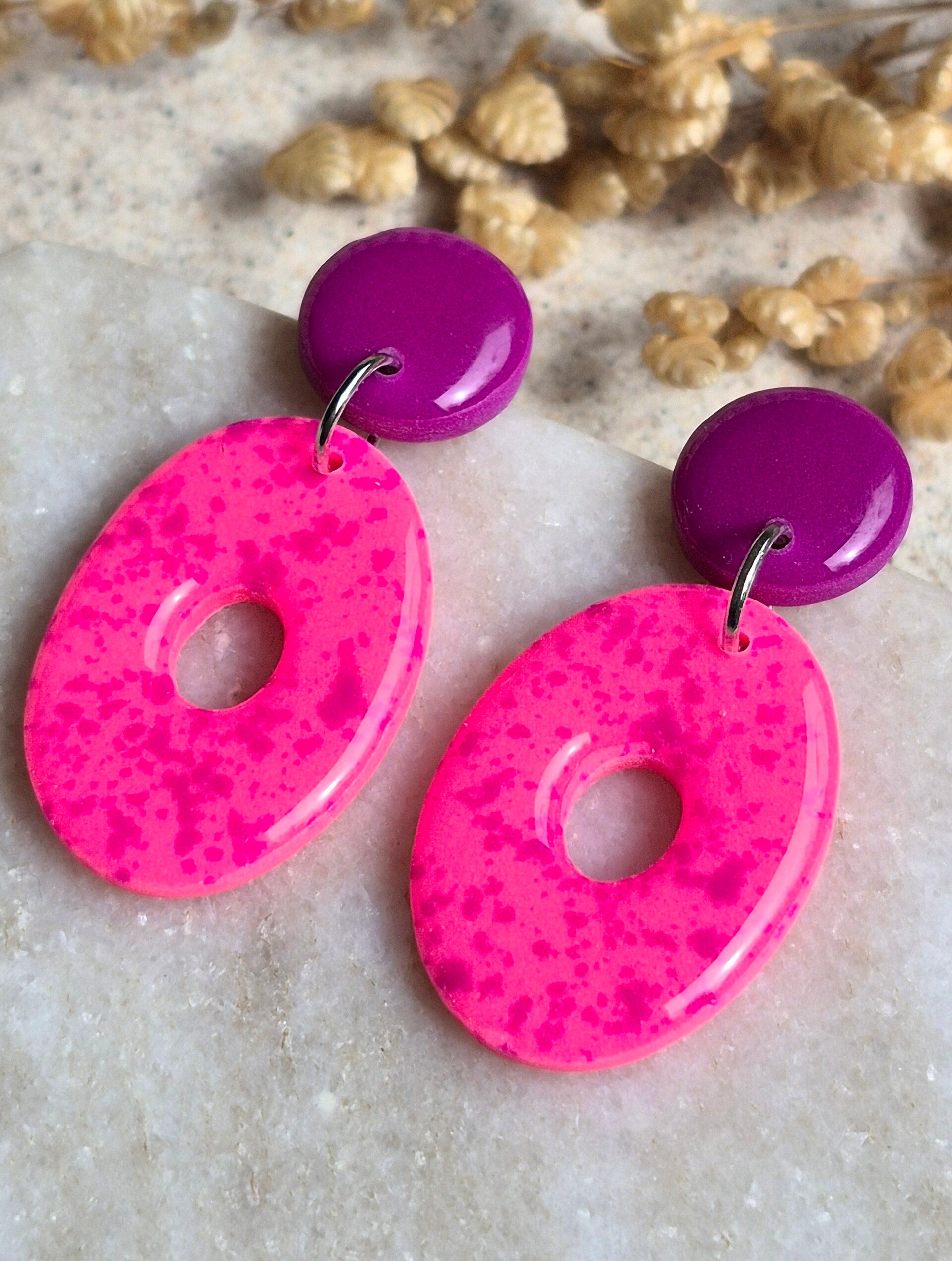 Noor | Spikkelmix neon roze