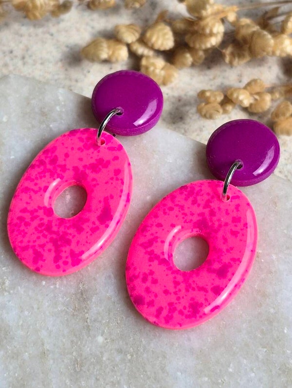 Noor | Spikkelmix neon roze
