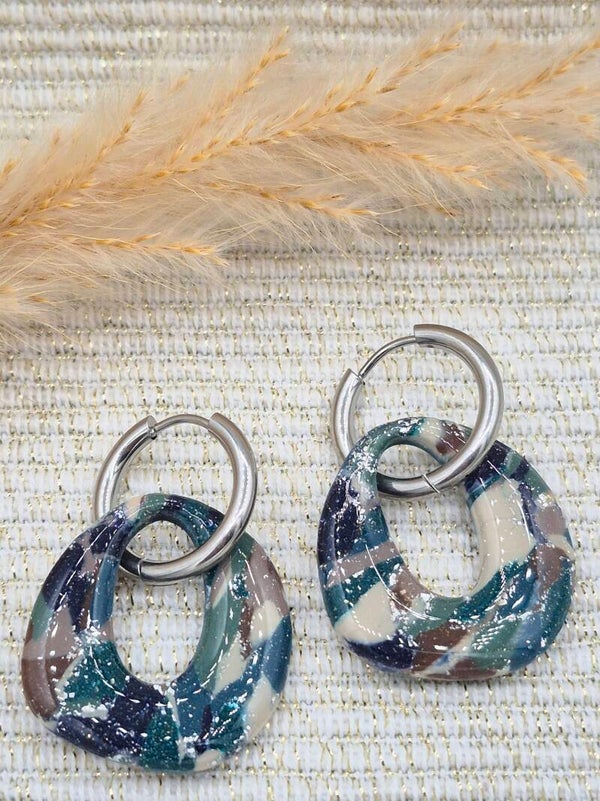Cleo | Groene mix zilver