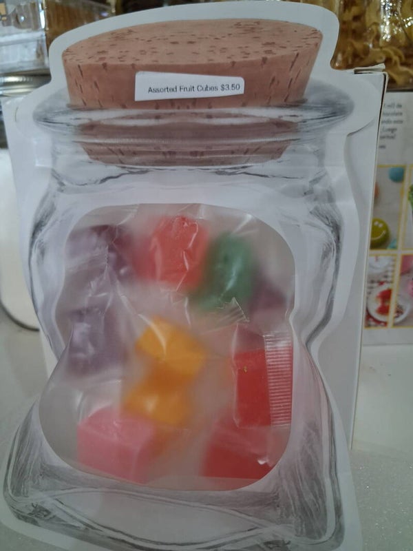 Assorted Gummy Fruit Cubes