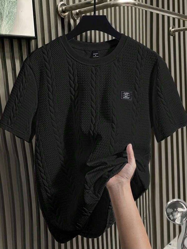 Playera Negra Texturizada