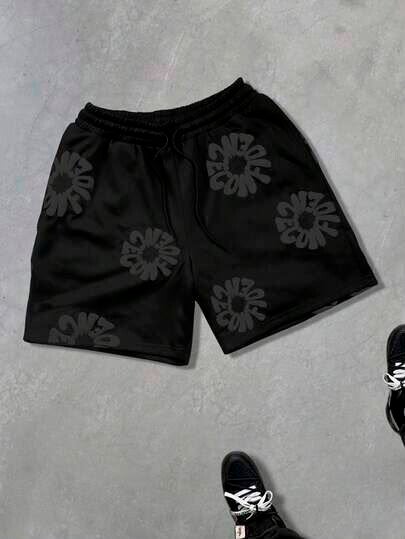 Bermuda Negra Estampada