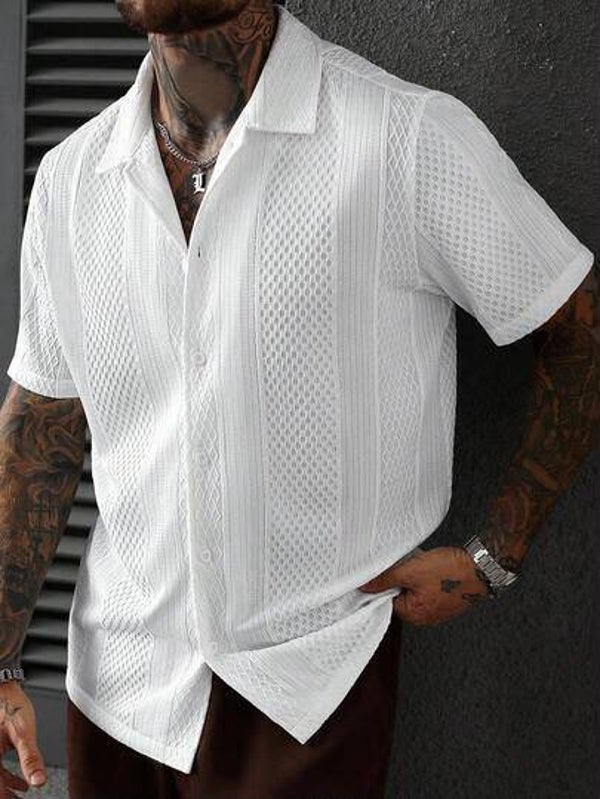 Camisa Blanca Texturizada