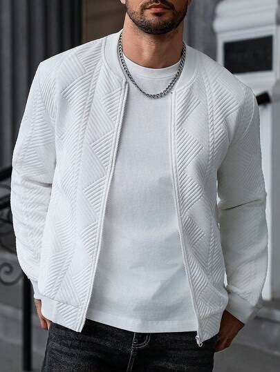 Chamarra Blanca Casual