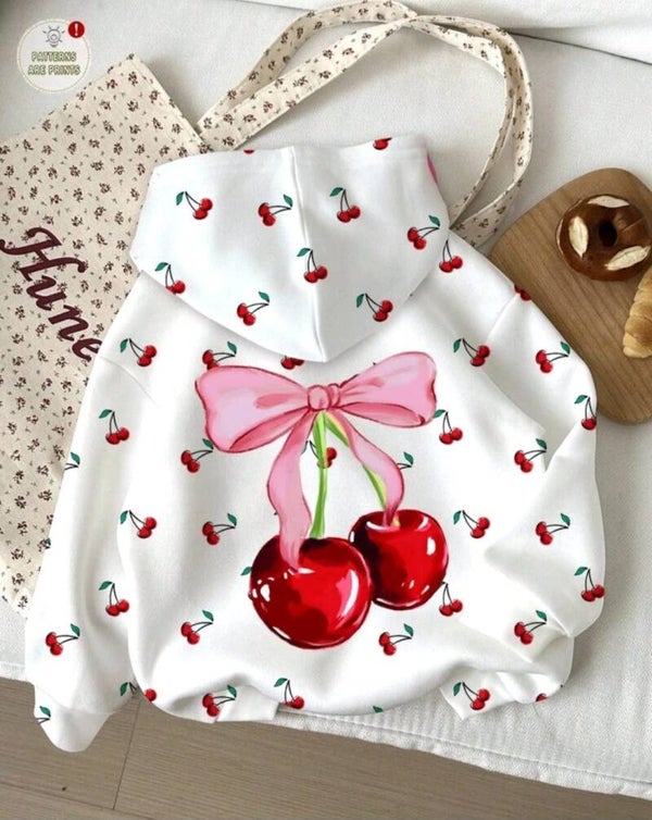 Sudadera Blanca Cerezas