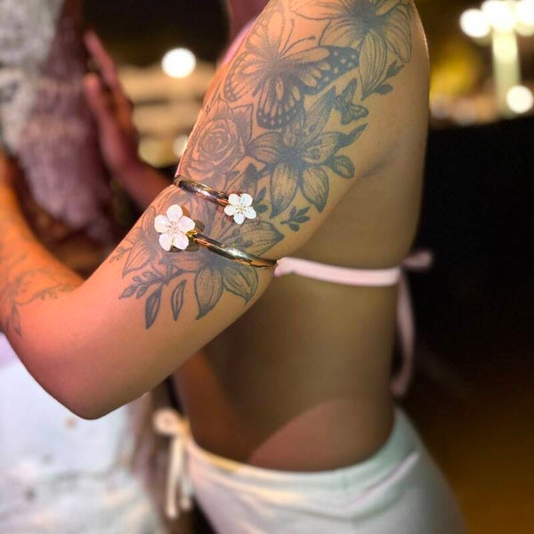 Bracelet Manchette Fleurs