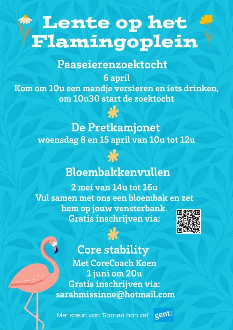 lenteactiviteiten op het Flamingoplein