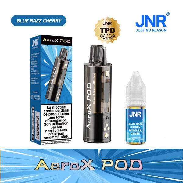 POD + LIQUIDE JNR AERO X 32 K BLUE RAZZ CHERRY