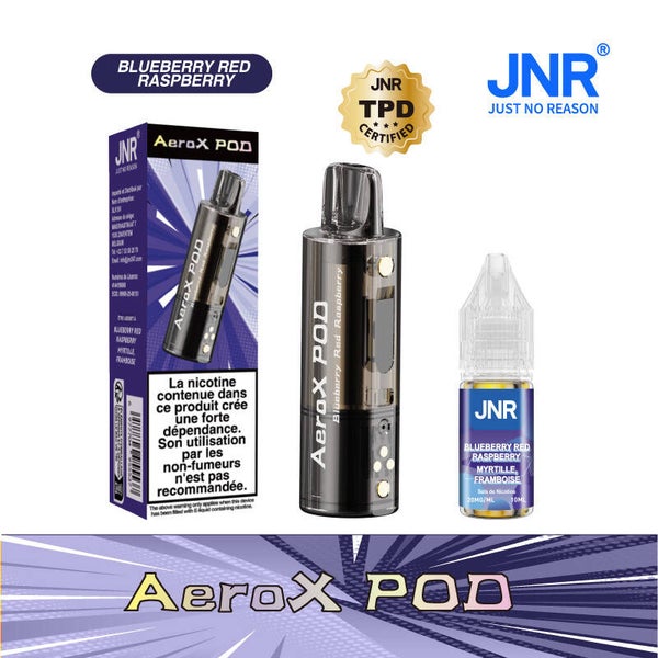 POD + LIQUIDE JNR AERO X 32 K BLUEBERRY RED RASPBERRY