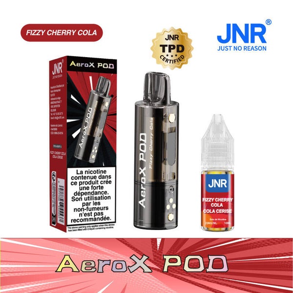 POD + LIQUIDE JNR AERO X 32 K FIZZY CHERRY COLA
