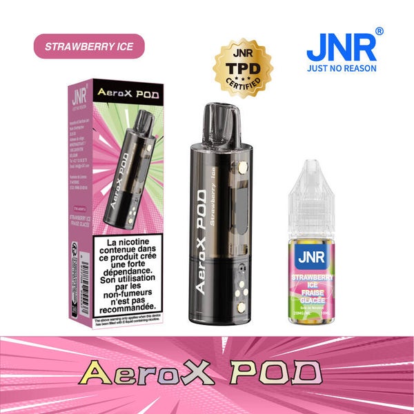 POD + LIQUIDE JNR AERO X 32 K STRAWBERRY ICE