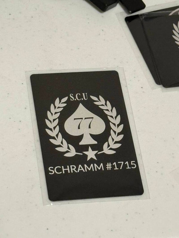 Metal Miranda Rights Card