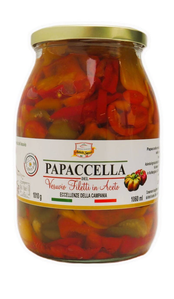 Papaccella Napoletana a filetti (Peperone riccio) in aceto 1000g
