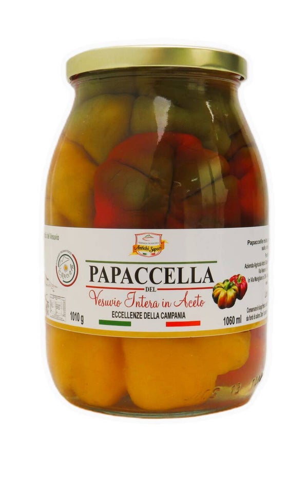 Papaccella Napoletana intera (Peperone riccio) in aceto 1000g