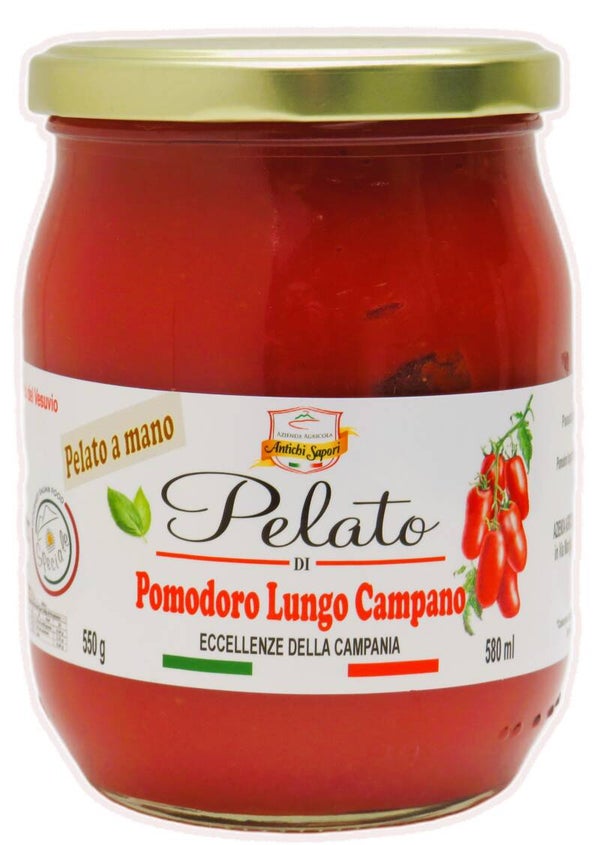 Pelato di pomodori Lunghi Campani 550g - Cartone da 12 pezzi