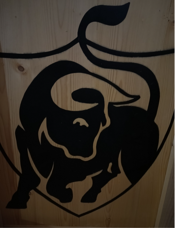 Jupiler Logo in zwarte epoxy - 52x66cm