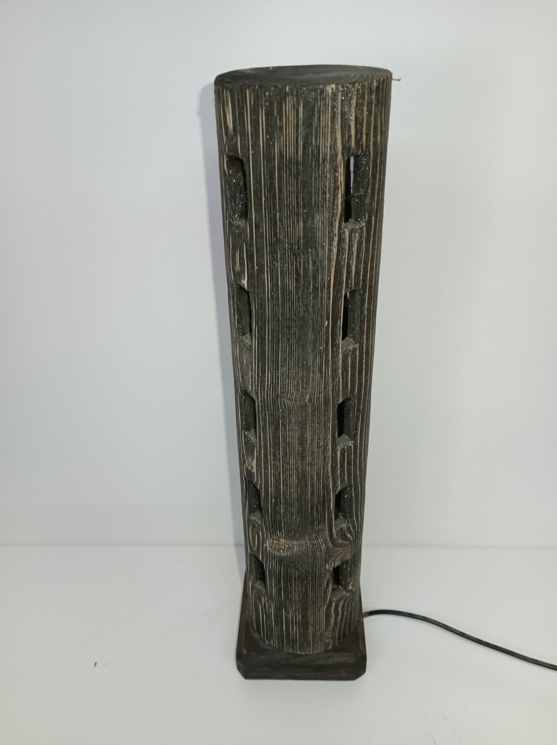 Sfeerlamp met rechte gaten in grijstinten