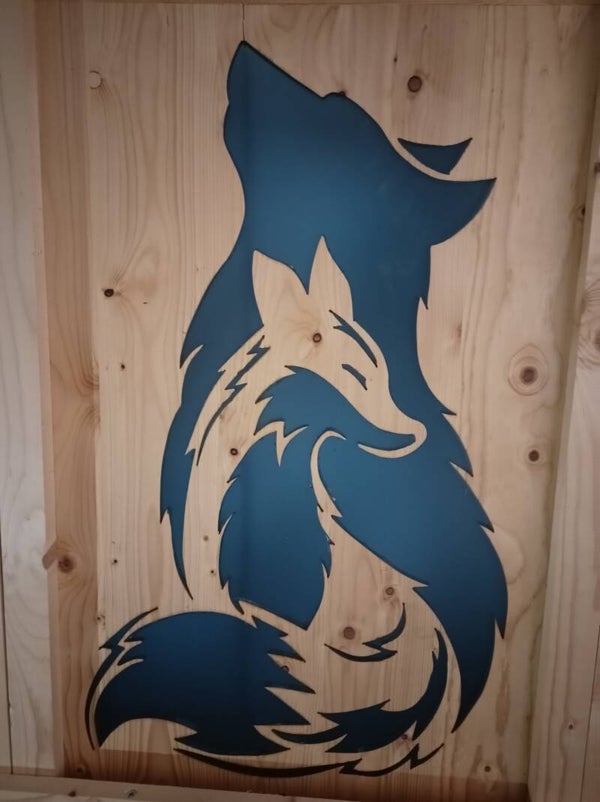 2 Wolven in zwarte epoxy