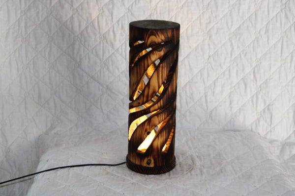 Lamp in gebrande den