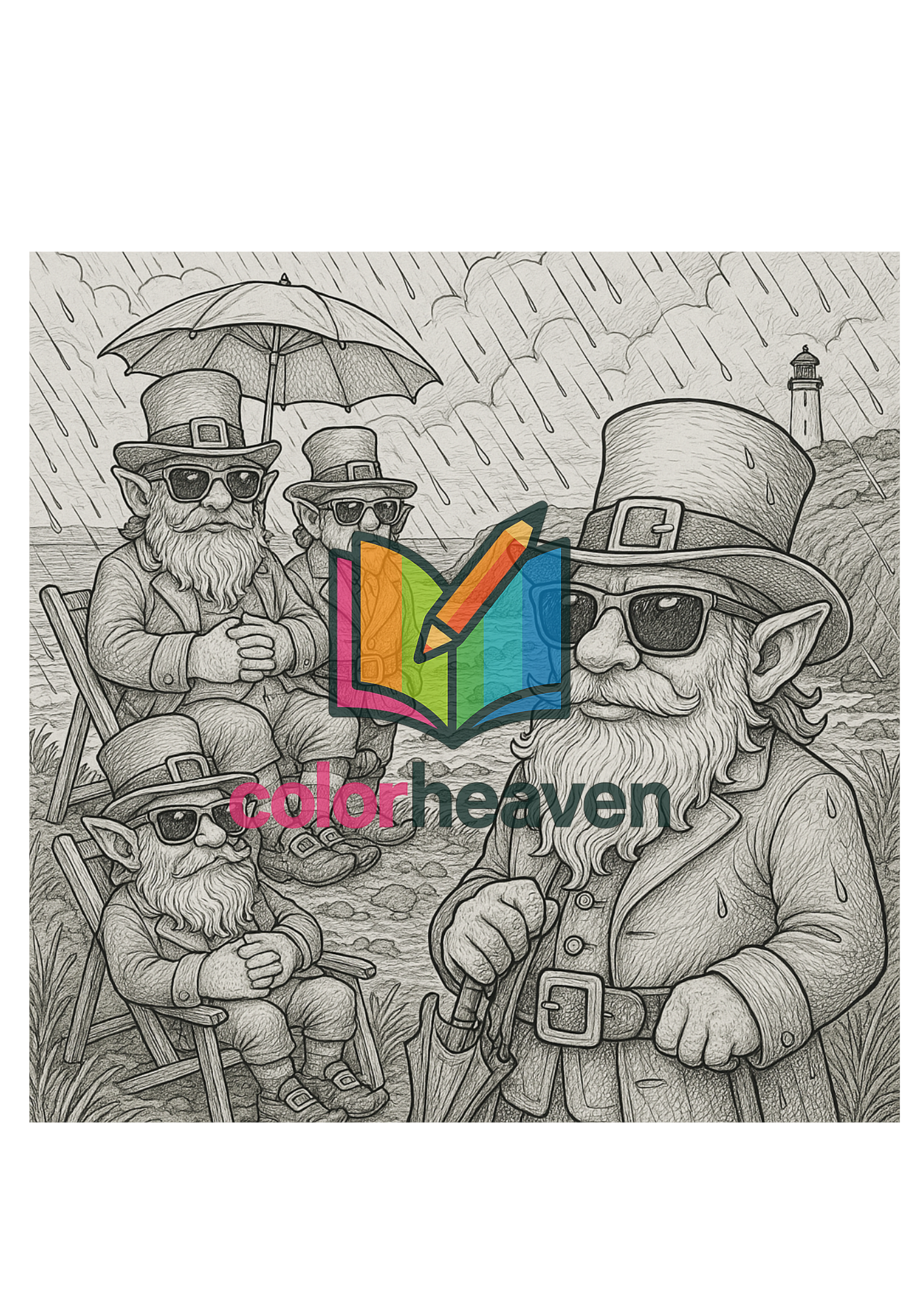 001 - Leprechauns on Vacation coloring page