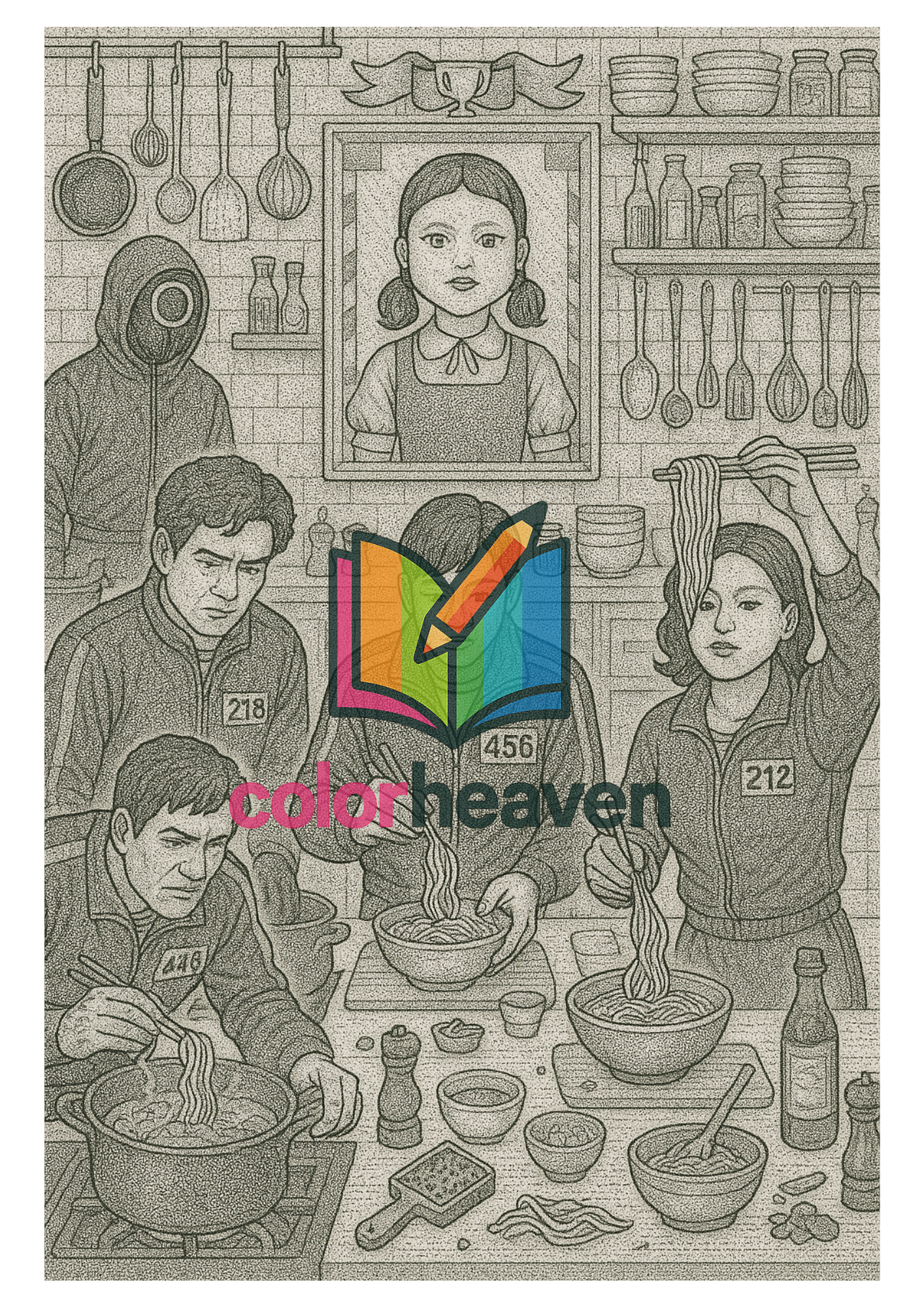 SG011 -Squid Game in the Kitchen coloring page