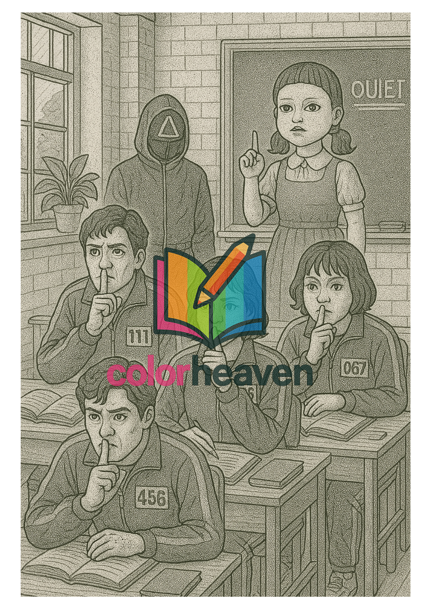 SG012 -Squid Game at School coloring page