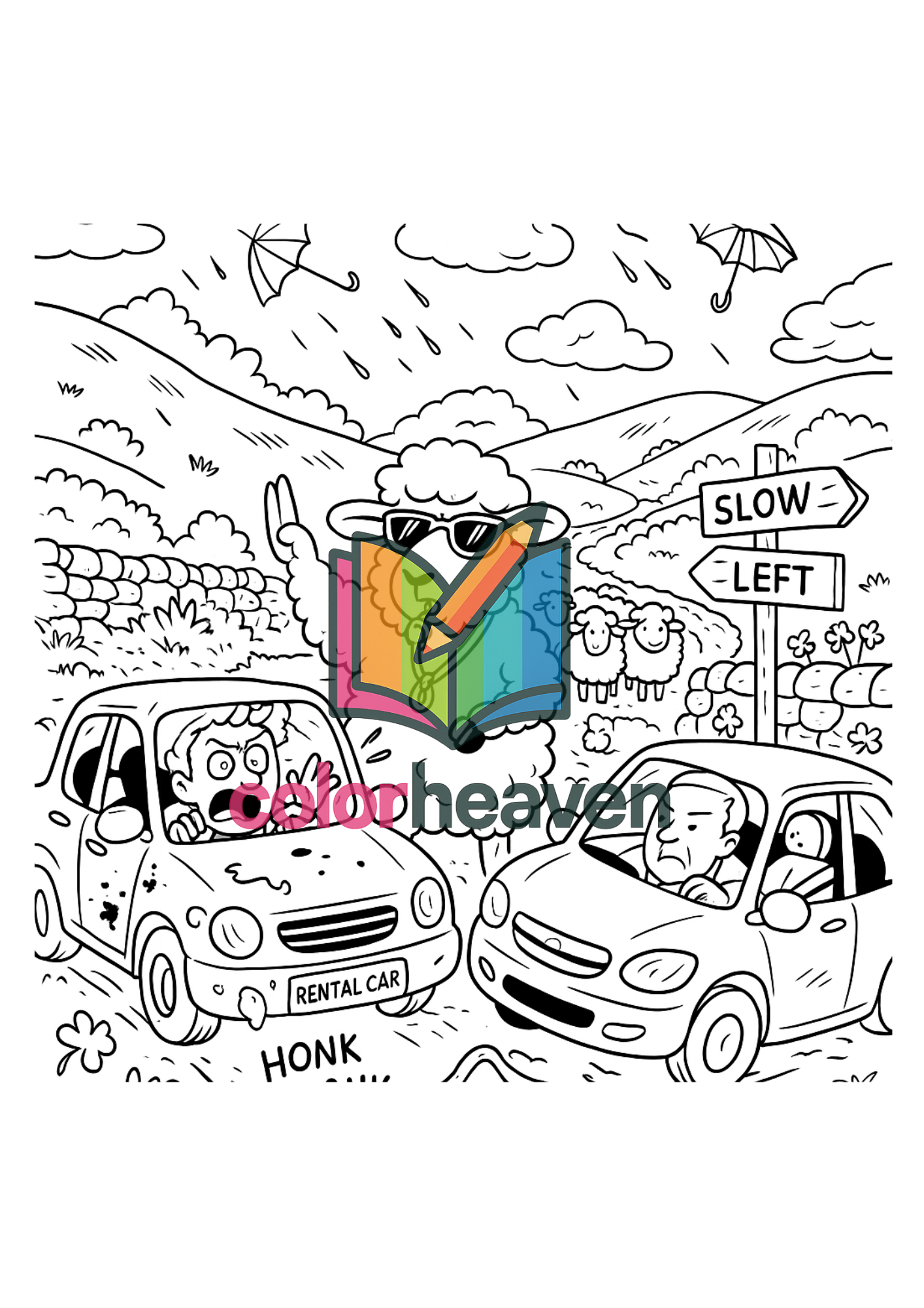 017-The Irish Driving Experience coloring page
