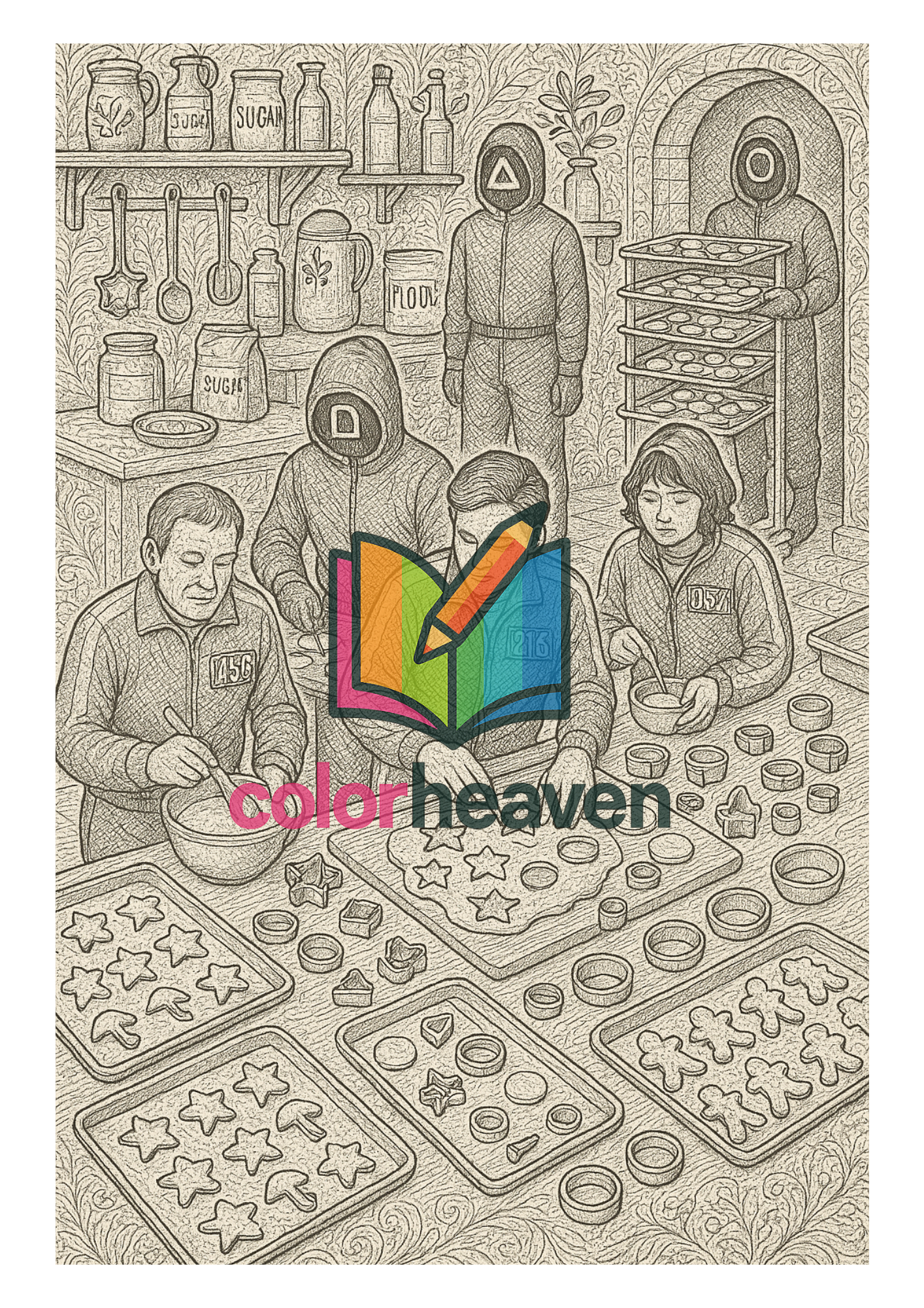 SG002 -Squid Game at the Bakery coloring page