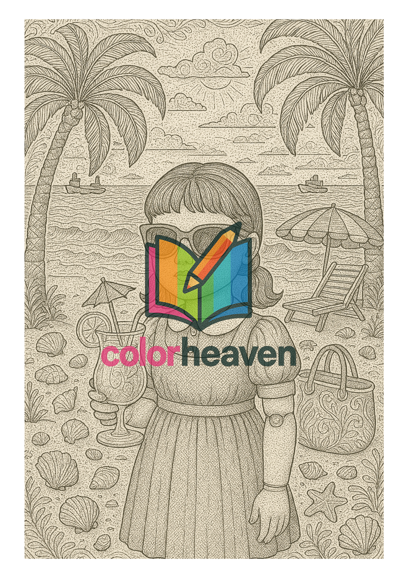 SG003 -The Doll on Vacation coloring page