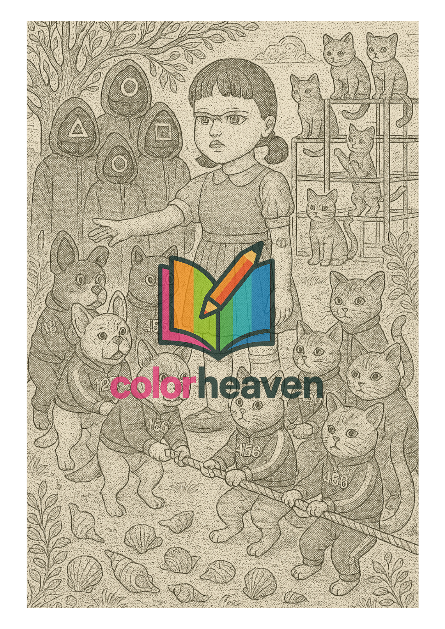 SG004 -Squid Game with coloring page