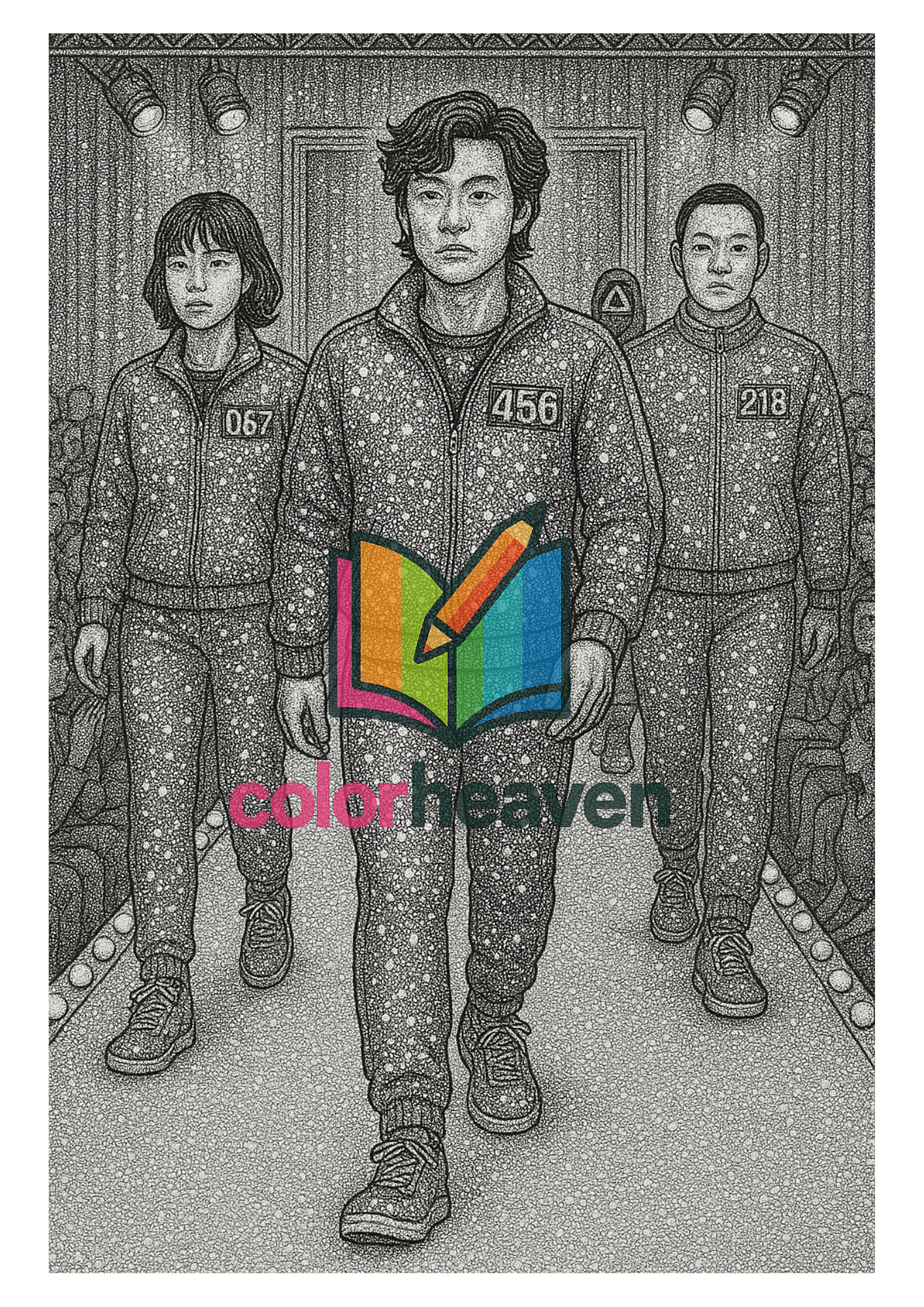 SG008 -Squid Game Fashion Show coloring page