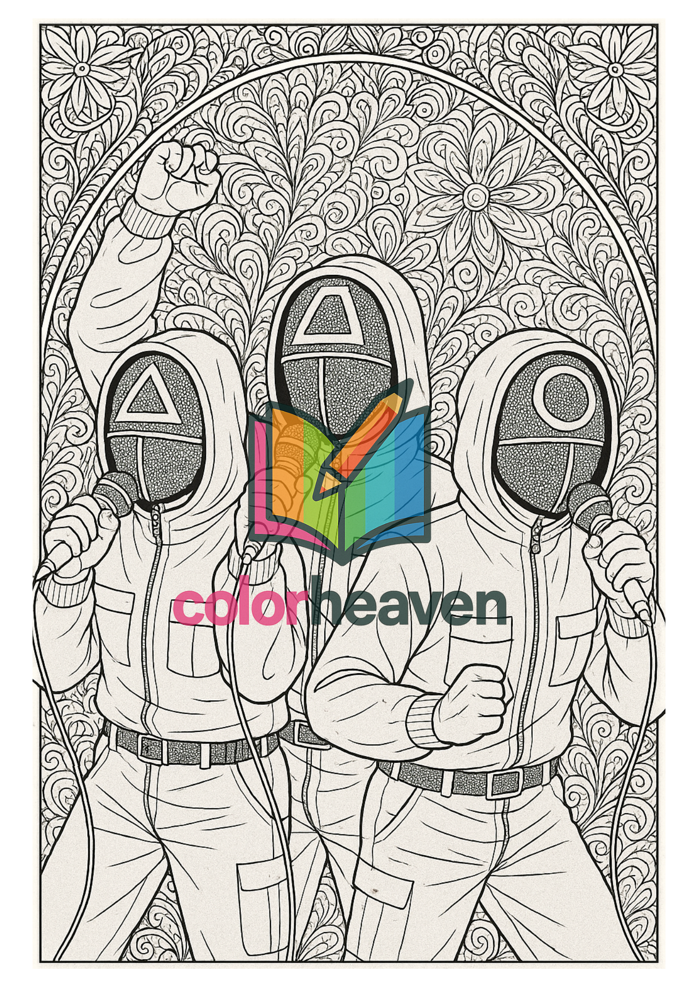 SG006 -Squid Game Karaoke Night coloring page