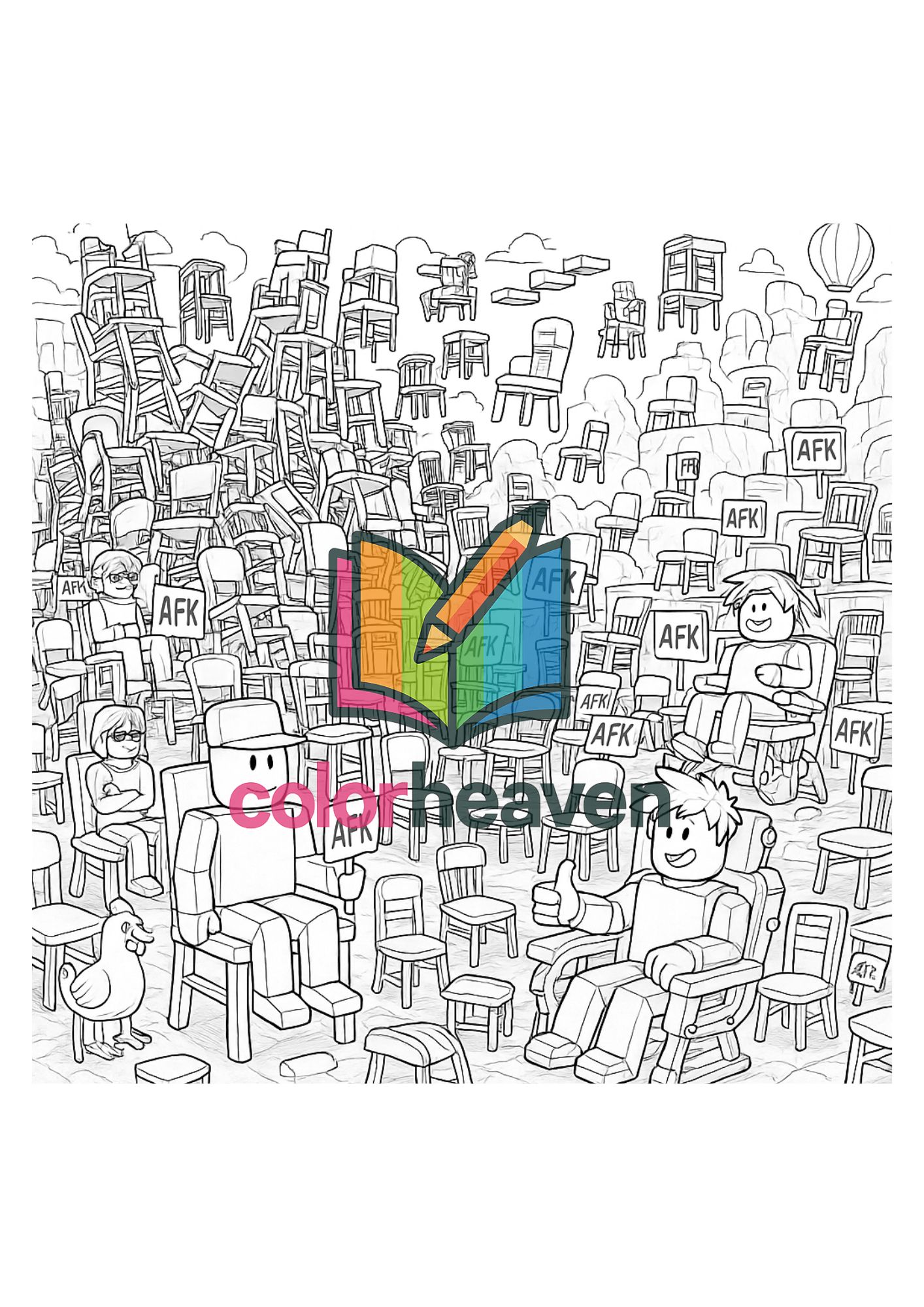 ROB-015 -The Chair Simulator Takeover coloring page