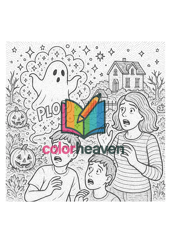 The Ghost That Can’t Be Scary coloring page