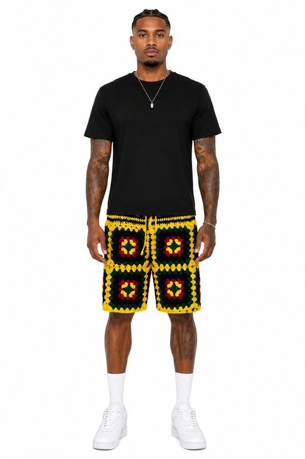 Jamaican Inspired Granny Square Shorts
